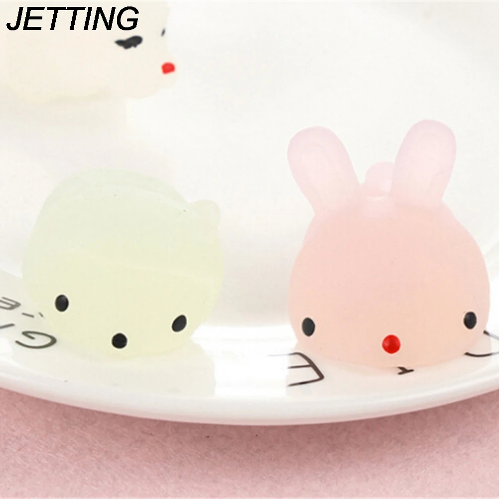 Silicone Gag Toy Kawaii Japan Animal Lazy Cat rabbit Cute Mini Soft Silicone Squishy Toy Fidget Hand Squeeze Pinch Toy