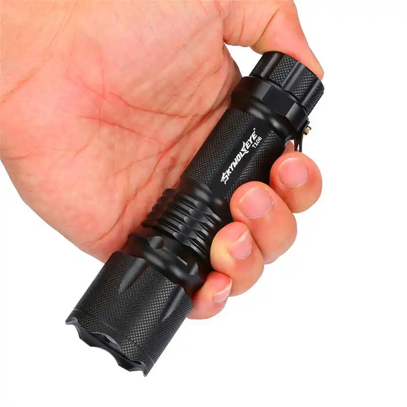 Ultra Bright 5 Mode XML T6 5000LM Zoomable Led Flashlight Torch Lights led lamp powerful led flashlight 18650 #4S3 (4)