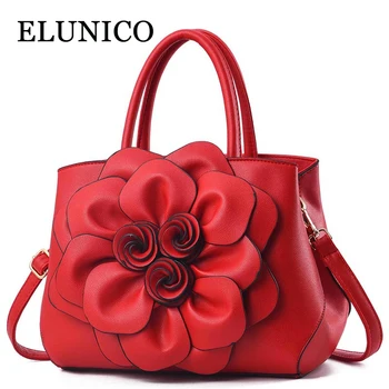 

ELUNICO 2020 Female Large Capacity Casual Shoulder Bags Handbags Women Famous Brands PU Leather Floral Handbag Ladies Tote Bag