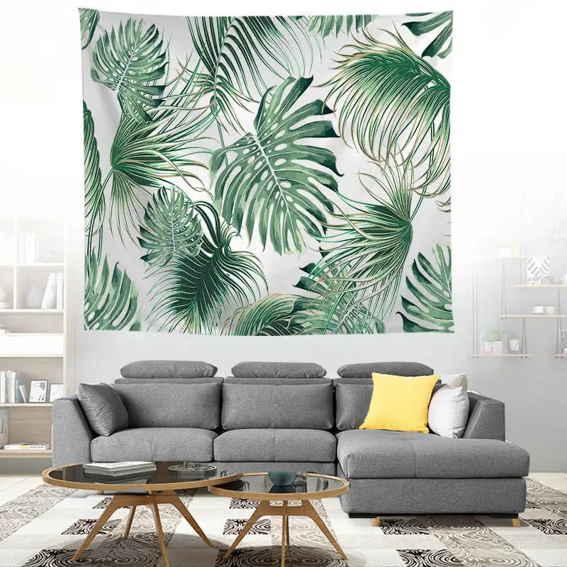 ZEIMON рисунок "тропические растения" над садовой стеной ткани, висящий полиэстер гобелен, Декор для дома, пляжное полотенце, коврик для йоги и пикника