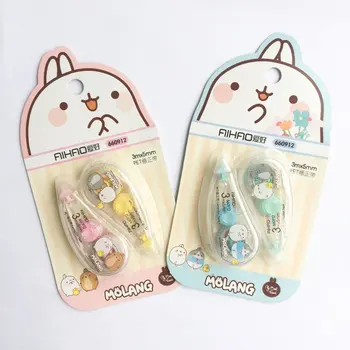

2pcs Cute Rabbit Correction Tapes 3m*5mm Kawaii Accessories Cartoon Corrector Cinta Tape Office School Supplies Stationery