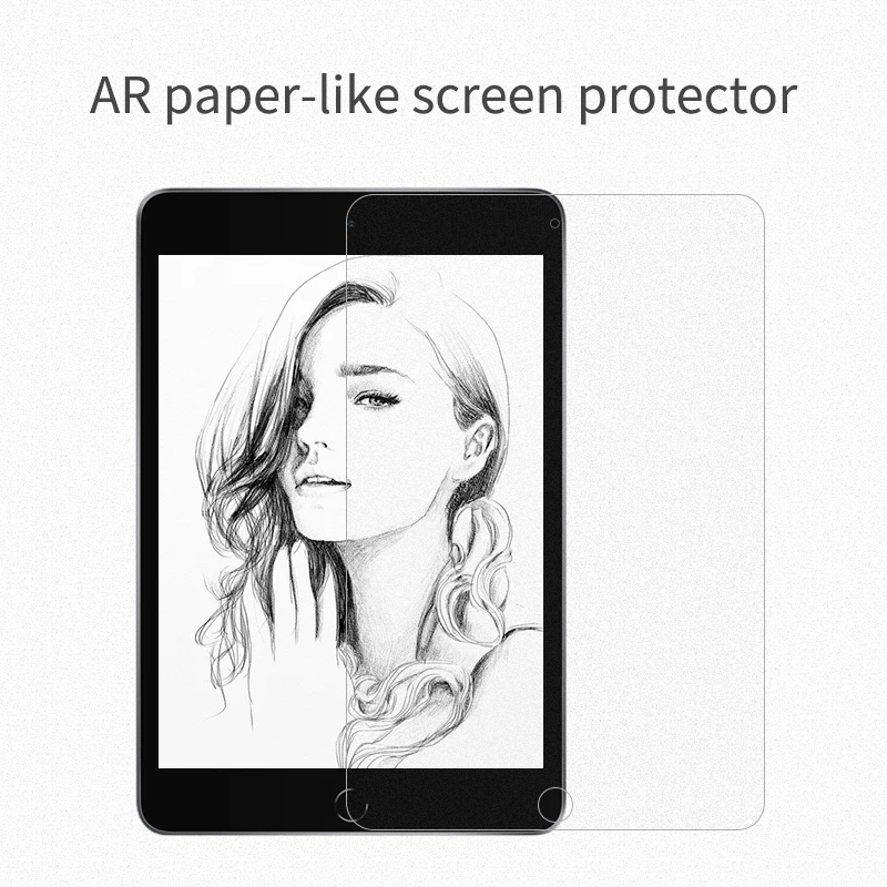 Nillkin бумажный протектор экрана для iPad Mini и для iPad Mini 4 матовая бумага текстура эскиз пленка - Цвет: Прозрачный