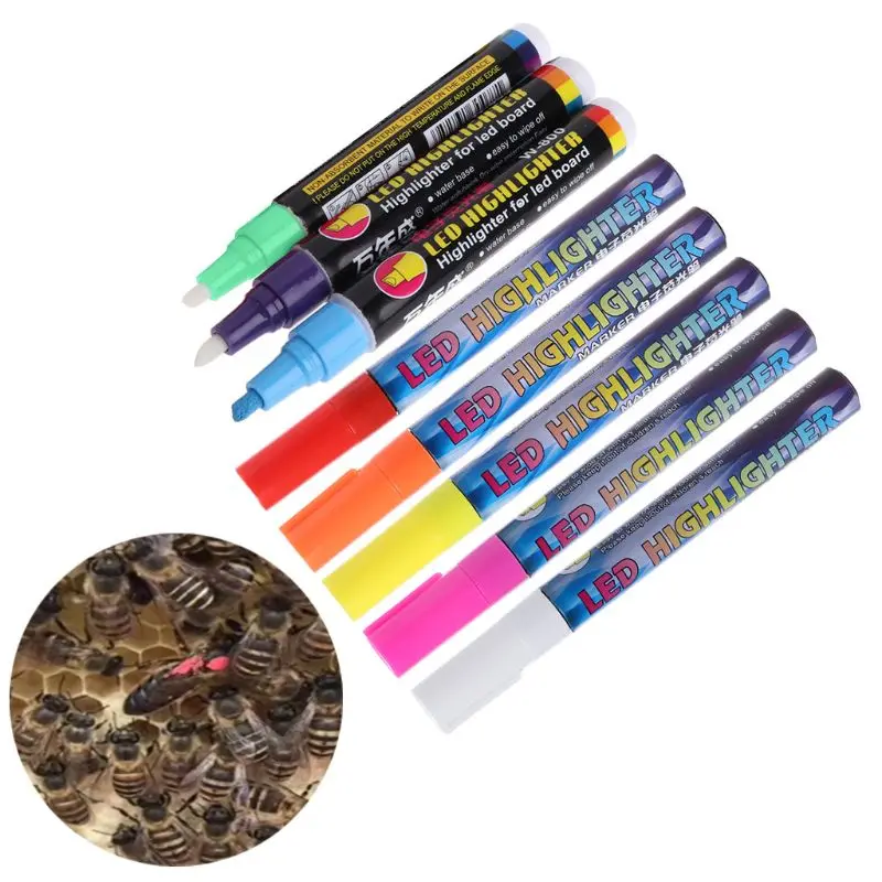 

1 Pcs Queen Bee Marking Pen Fluorescent 8 Color Beekeeping Tools Plastic Marker Pen Bee Tools Supply JUN-4A