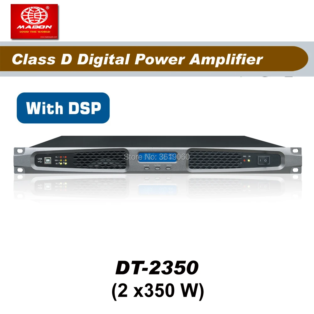 

Free Shipping , DT2350, 2 x 350W , 2 Channels class d dsp amplifier power amp