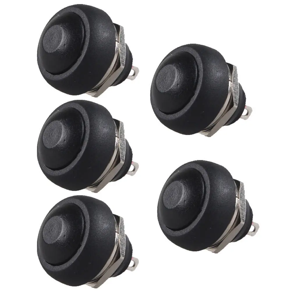 EE support 5pcs Colors Mini Round Switch 12mm Waterproof Momentary Push