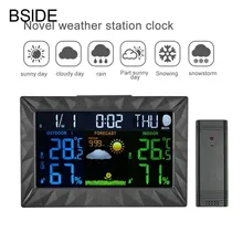 COLOR Wireless Weather Station With Forecast Temperature Humidity EU US UK Plug Alarm And Snooze font