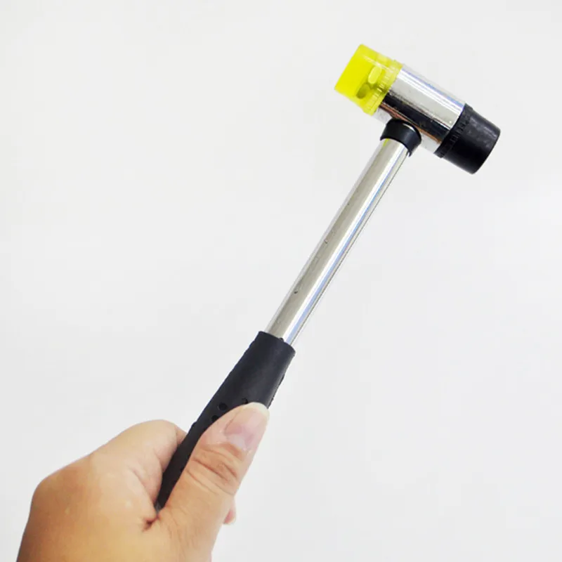 

Doll diy accessories hole nail tools Small double steel pipe rubber hammer installed rubber mallet