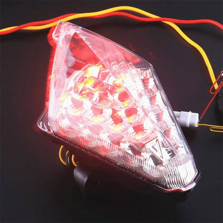 For Yamaha YZF R1 YZF-R1 2007 2008 LED Integrated Turn Signals Brake Tail Light Clear