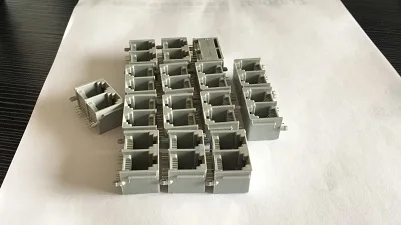 

15pcs Two Ports 90 Degree Push in RJ12 6P6C Network PCB Jacks Connector Gray