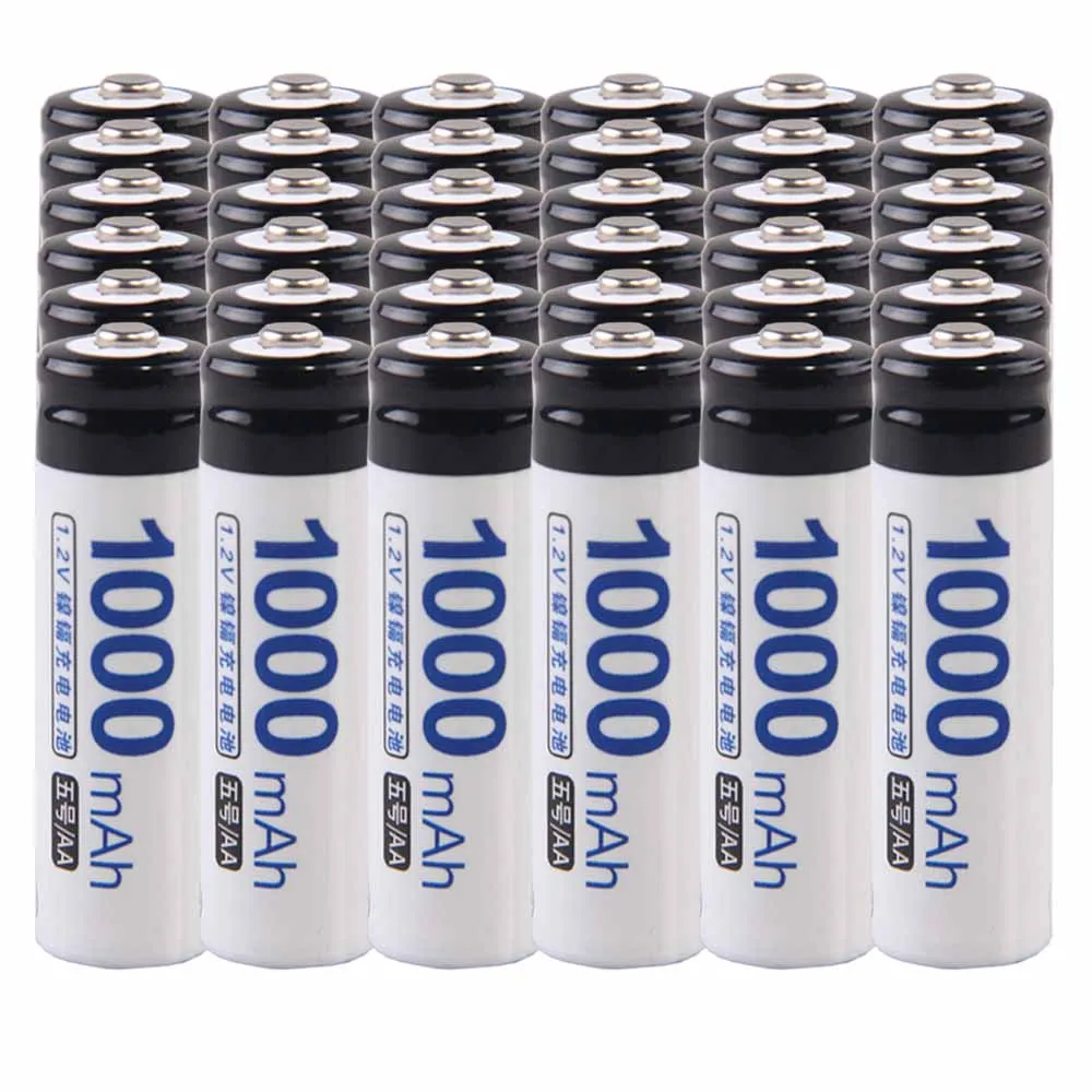 Lowest price 36 piece AA battery 1.2v batteries rechargeable 1000mAh