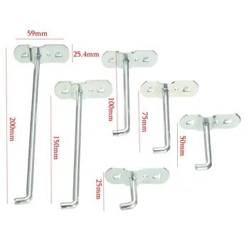 

Lot Slotted Storage Panel Pegboard Hook Assortment Strong Steel Hanger 6 Lengths