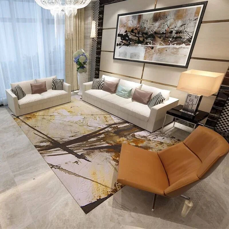 

Nordic Abstract Art Retro Carpet Super Soft Anti-slip Rugs Pad Doormat Bedside Blanket Prayer Parlor Bedroom Home Floor Mat