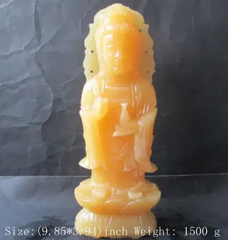 

100% natural, m topaz hand-carved guanyin bodhisattva
