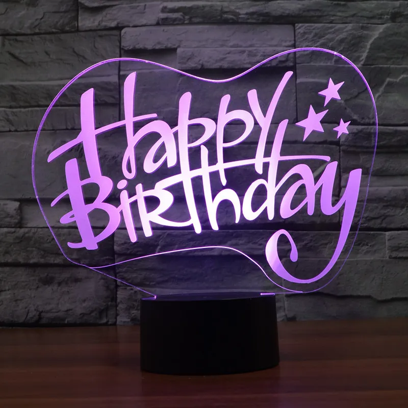 Fashion Table Lamp Birthday Gift Decoration with 3D Effect LED Night