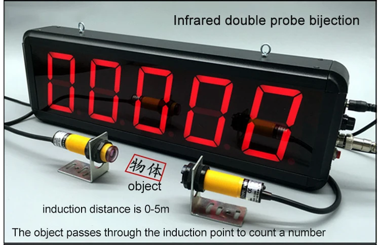 contador de led de tela sensor eletrônico infravermelho contador de fábrica transportador correia de produção contagem industrial