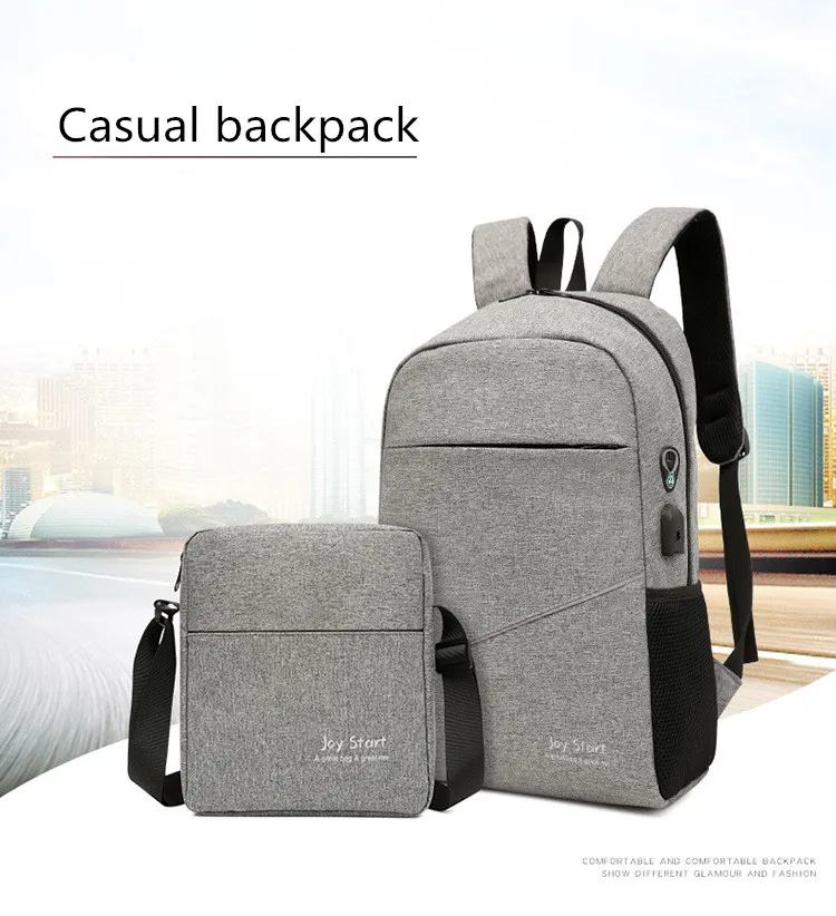 

2 pieces/lot one small one big Leisure travel backpack Multifunctional Korean version Laptop bag school bag