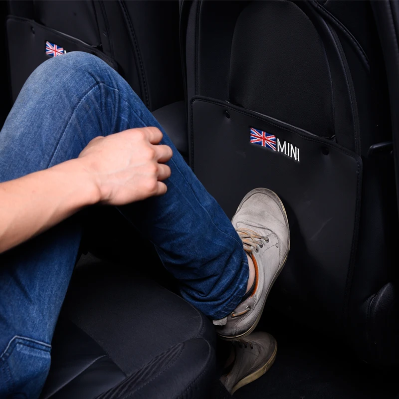 

Car Seat Back Protector Cover leather Children Kick Mat For BMW MINI Cooper F54 F55 F56 F57 F60 R55 R56 R60 R61 car accessories