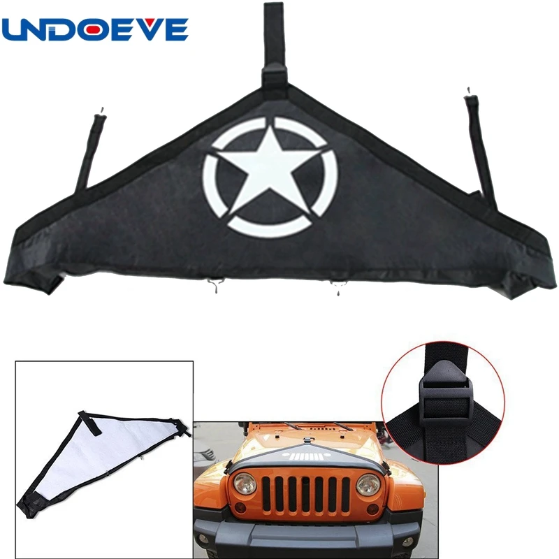 Undoeve face style Front Hood Protective Bra Cover For Jeep Wrangler JK 2007 2017 on Aliexpress