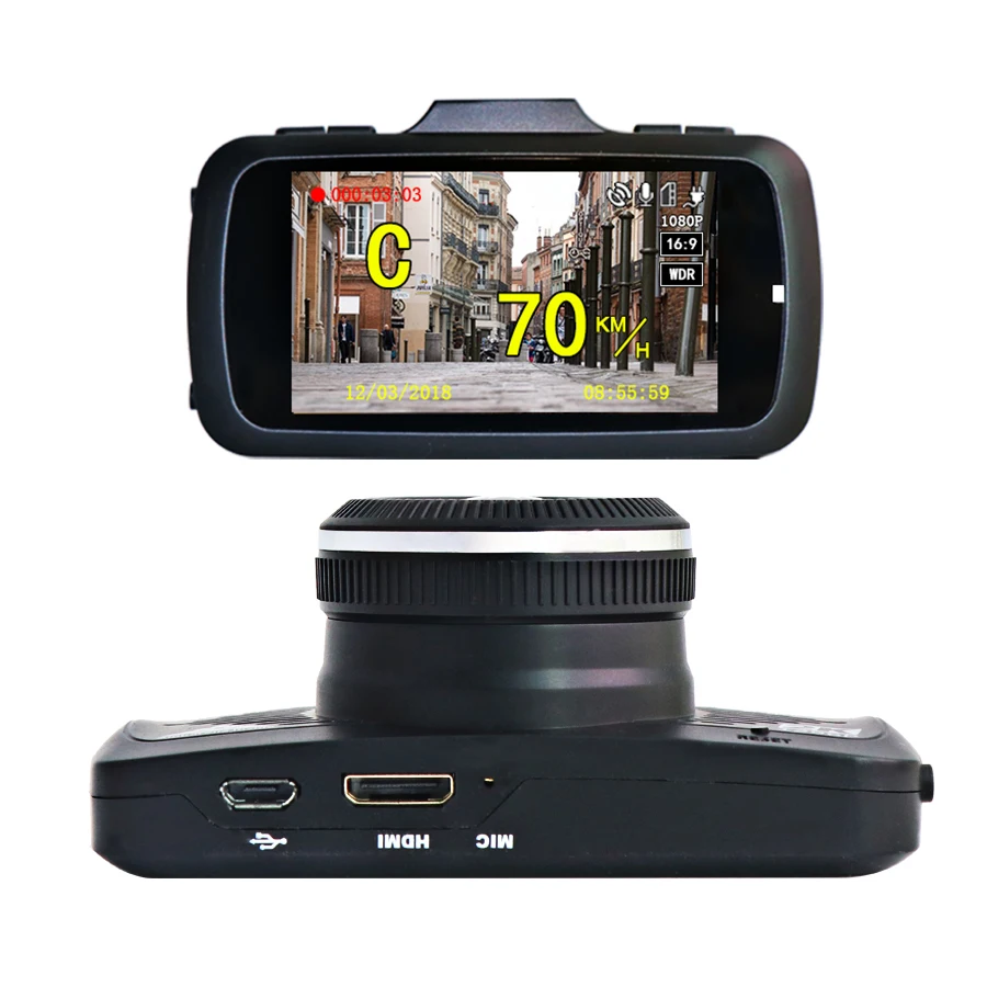 Kommander Видеорегистраторы для автомобилей с GPS 2 в 1 Ambarella A7 и SpeedCam Full HD 1296P автомобильные регистраторы Ночное видение В плохом освещении для России