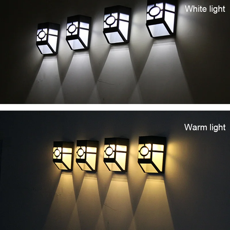 Vintage Solar Powered Wall Mount LED Light Outdoor Garden Path Landscape Yard Lamp Dropshipping