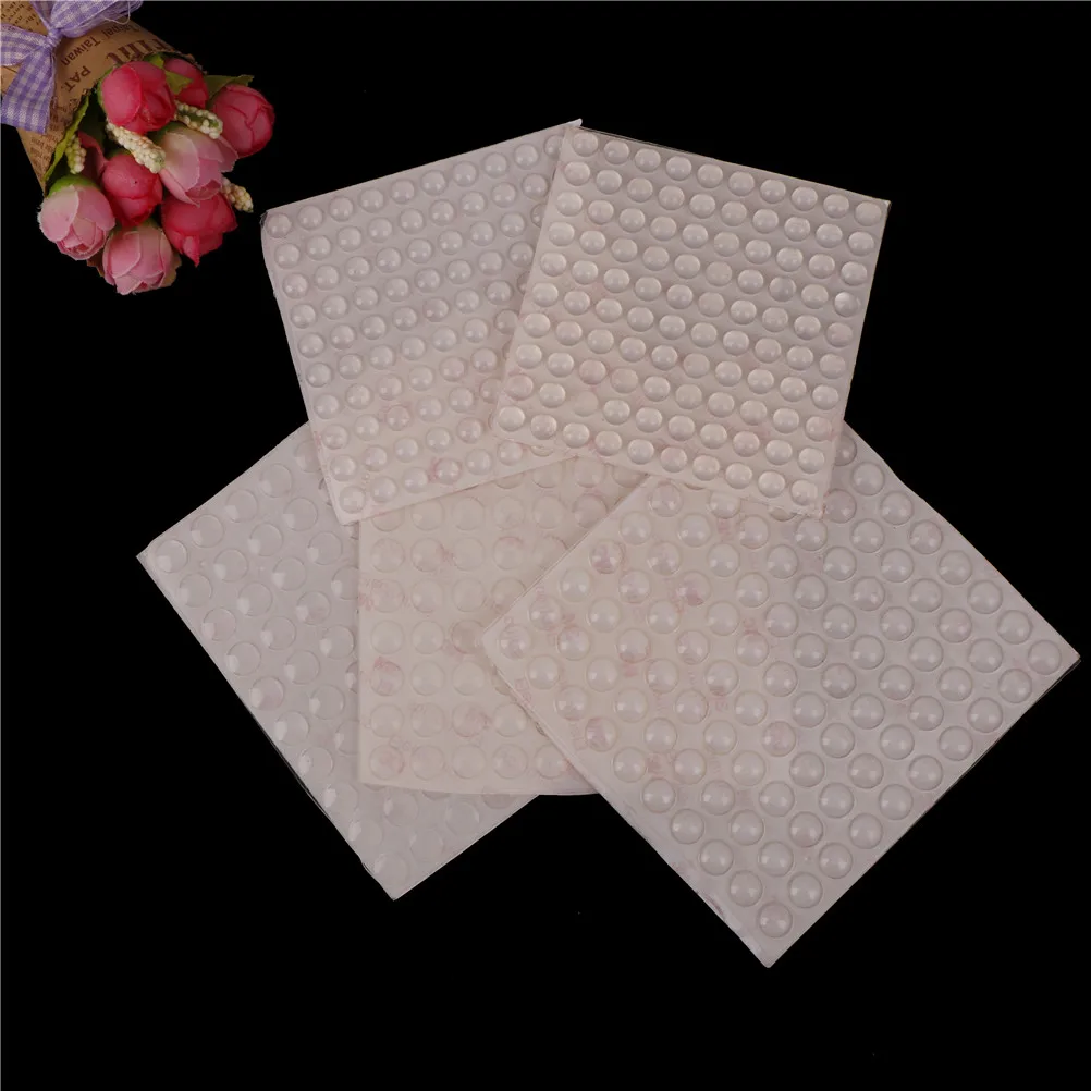 

100pcs/sheet Self Adhesive Bumper Damper Buffer Pad Hardware Silicon Rubber Door Stop 5Sizes Kitchen Cabinet Door