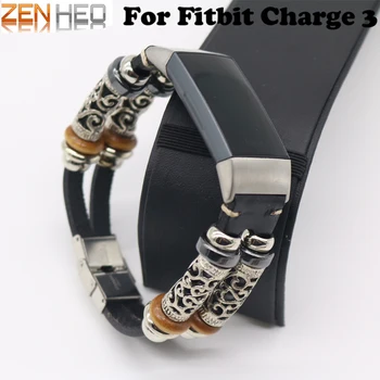 

New Personality Adjustable Leather Strap For Fitbit Charge 3 Bands Replacement Watch Band Wrist For Fitbit Charge 3 Bracelet