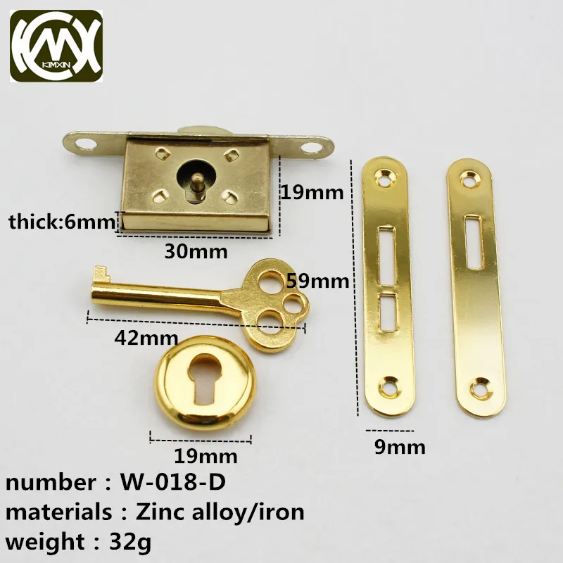 High grade wooden box hardware accessories Cigar box lock Antique