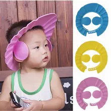 3 цвета, регулируемая детская шапочка для душа, защищающая детей, шампунь для ванны, защита для волос, водонепроницаемая шапка, предотвращающая попадание воды в ухо