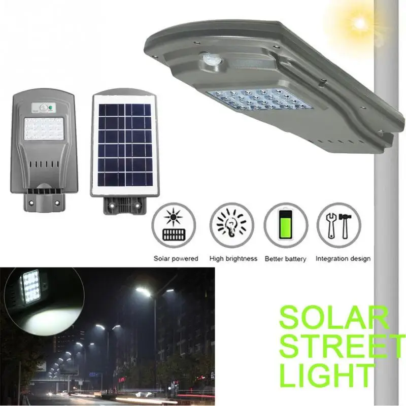 

new Road Lamp Wall Lamps Waterproof Multifunctional LED Solar Light ABS Outdoor 20W Garden Lamp High Quality #0824