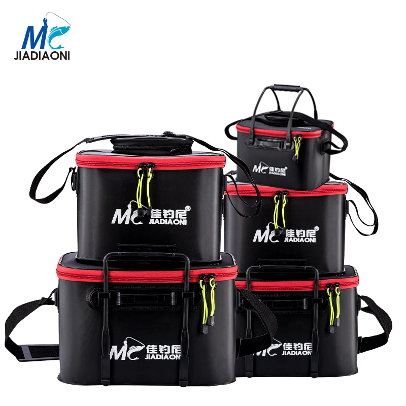 

JIADIAONI Folding Live Fish BOX Plastic Carp Rod Fish Bucket Water Tank with Handle Bags Fishing Tackle Accessories