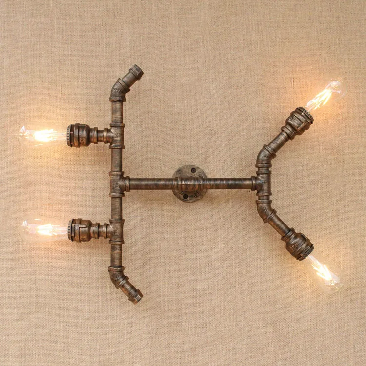 

IWHD RH Loft Style LED Wall Lamp Metal Retro Industrial Vintage Wall Light Bedside Light Fixtures Indoor Home Lighting Luminaire
