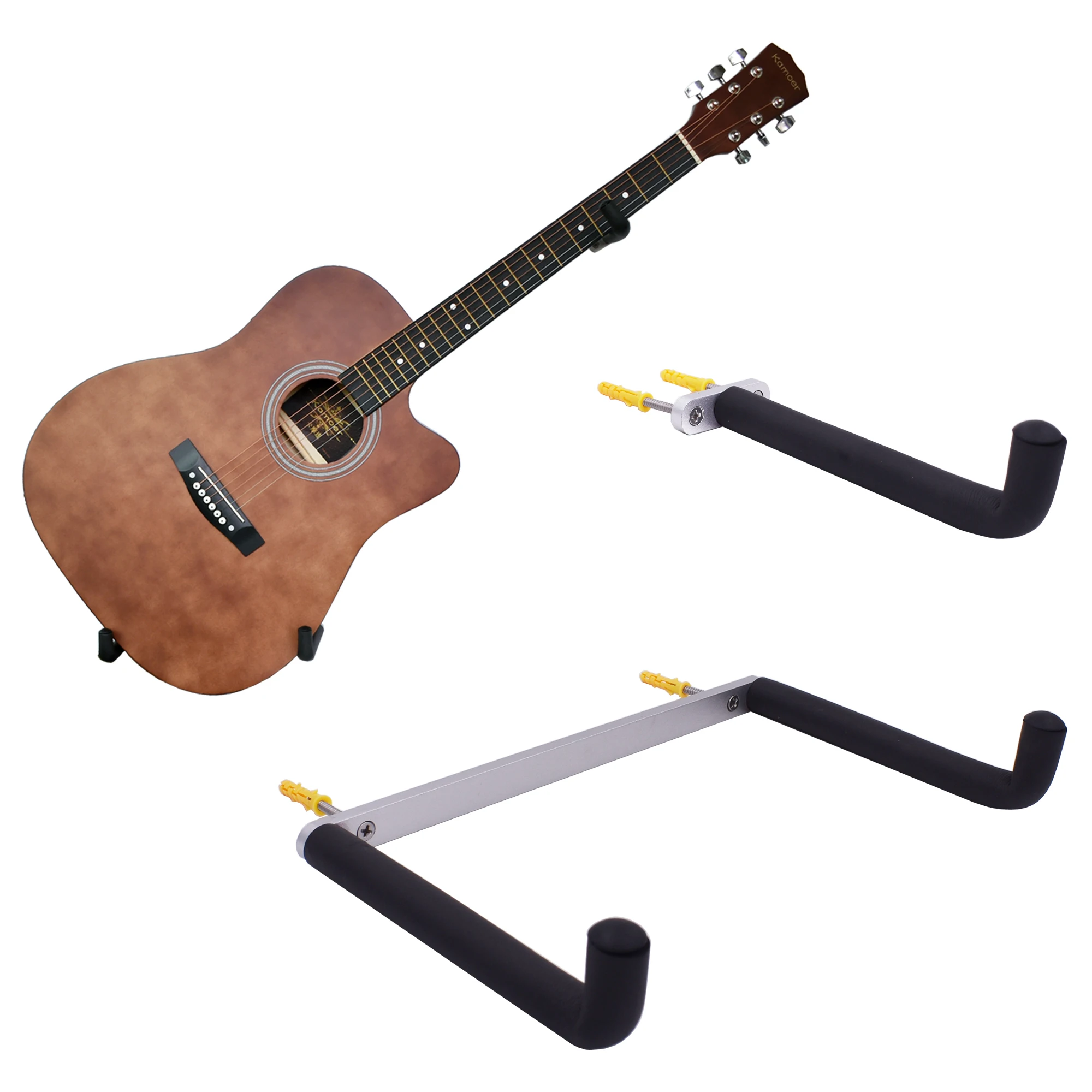 YYST Sideway гитары настенное крепление Sideway держатель наклона дисплей для электрогитары средства ухода за кожей гитары, Гавайские гитары укулеле