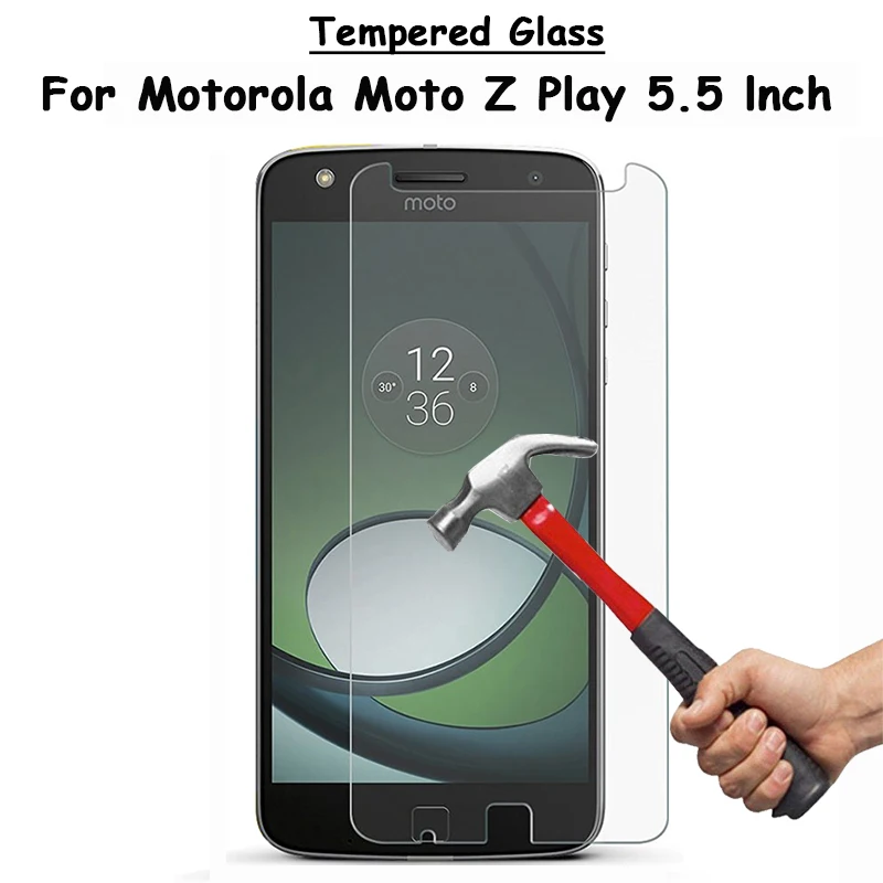 Защитное стекло для Moto Z Play / ZPlay Droid ультратонкое взрывозащищенное Закаленное