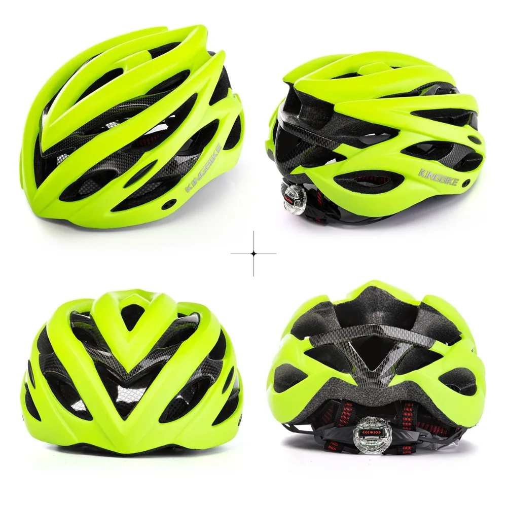 KINGBIKE Cycling Helmet Women Men Bicycle Helmet Road Mountain With Back Light MTB Bike Helmet Red Blue Titanium Casco Ciclismo