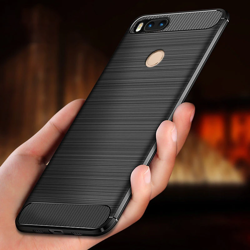Защитный чехол из углеродного волокна для xiaomi mi a1 силиконовая задняя крышка ТПУ