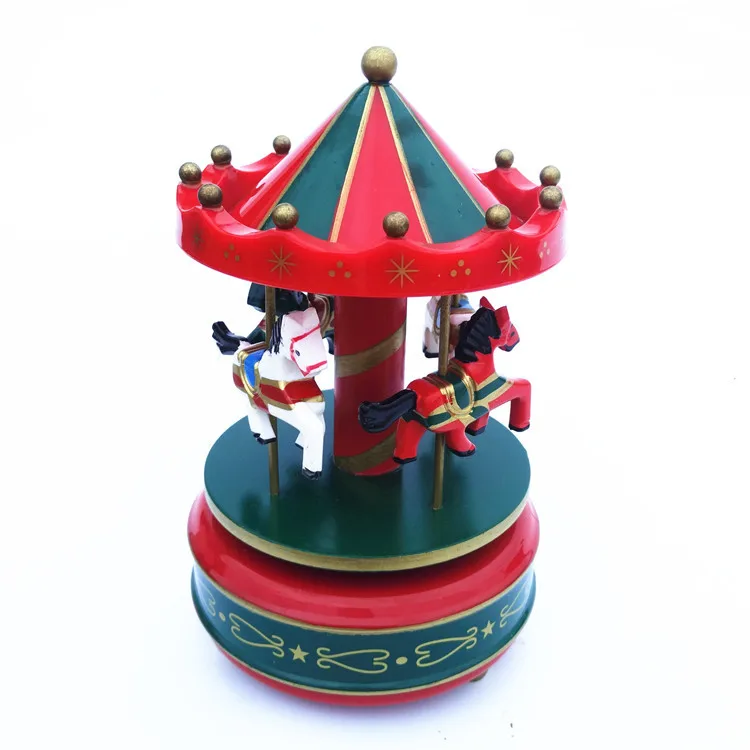 Взрослая Коллекция Ретро заводная игрушка металлическая жестяная музыкальная карусель механическая игрушка заводные игрушечные фигурки модель Детский Рождественский подарок