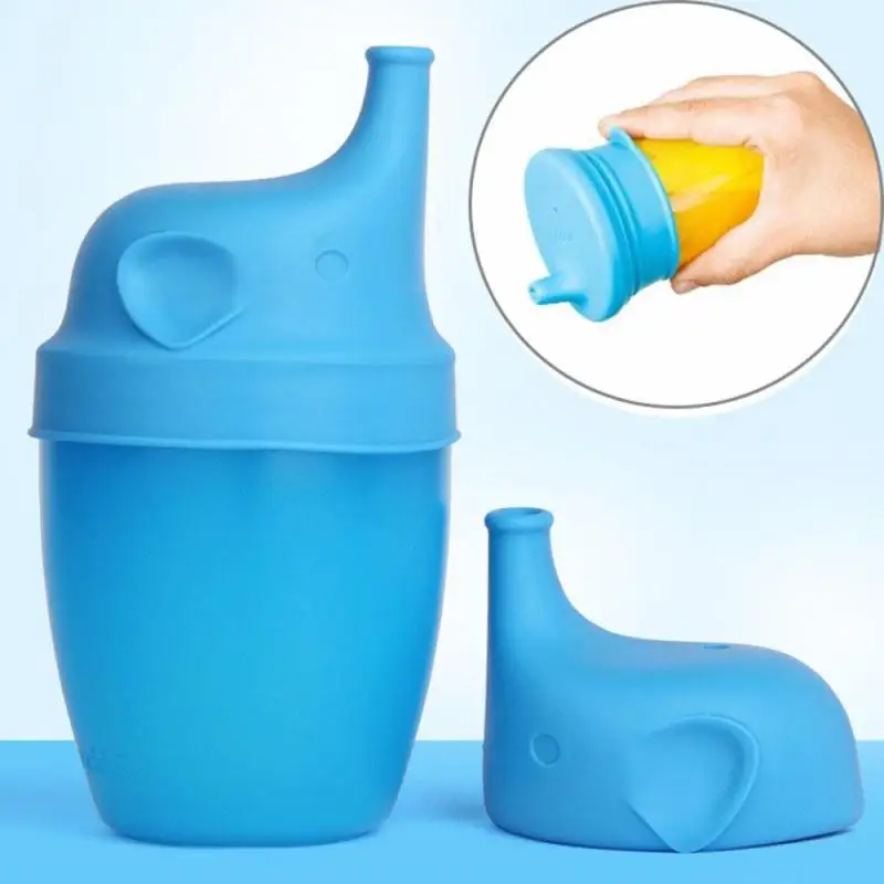 Children Water Cup Silicon Sippy Lids Cute Animals Baby Training Drink Juice Water Leak Proof Ceramic Glass Cups Cap A3