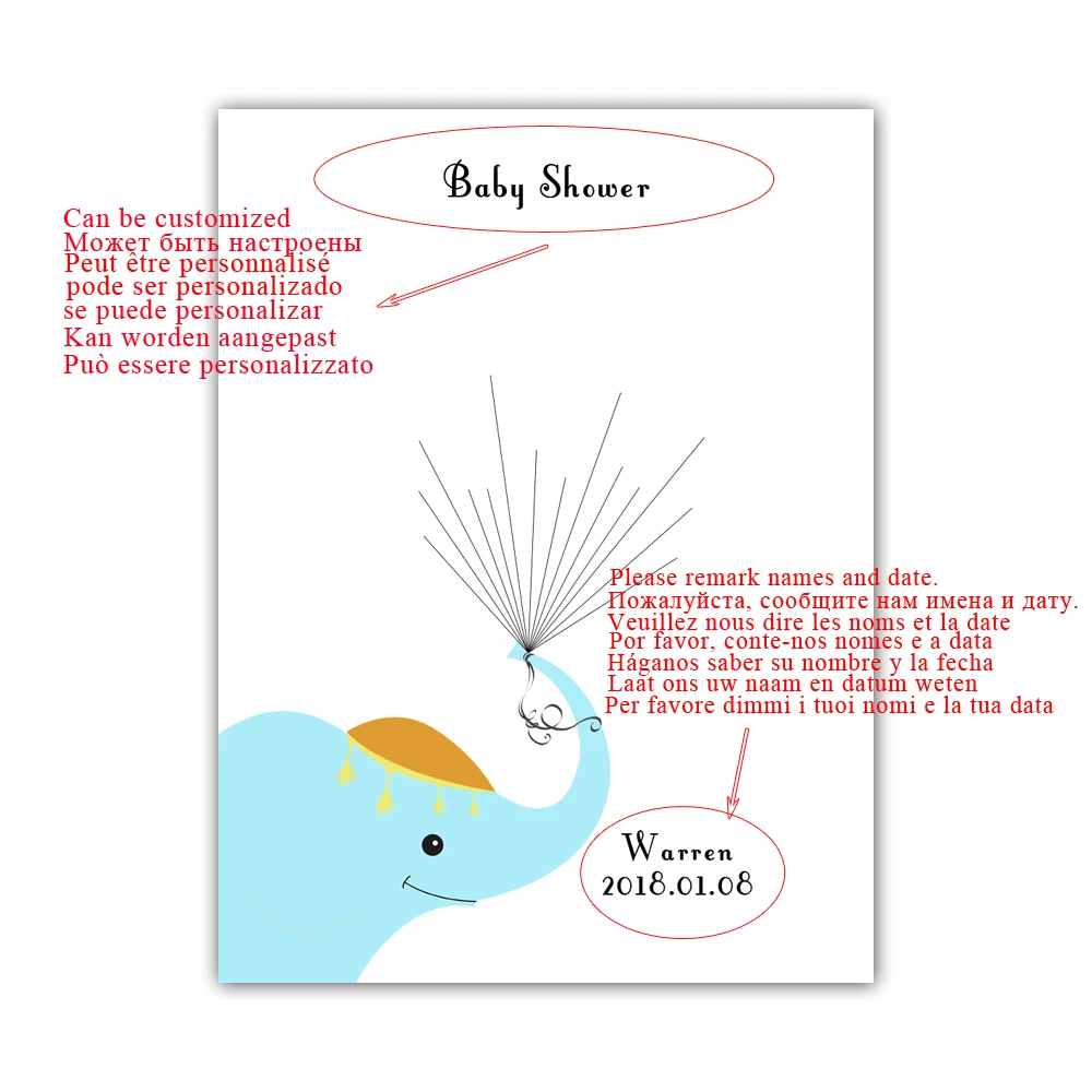 Blue-Cartoon-Elephant-DIY-Fingerprint-Signature-Guest-Book-For-Baby-Shower-Kids-Baptism-Birthday-Party-Decoration