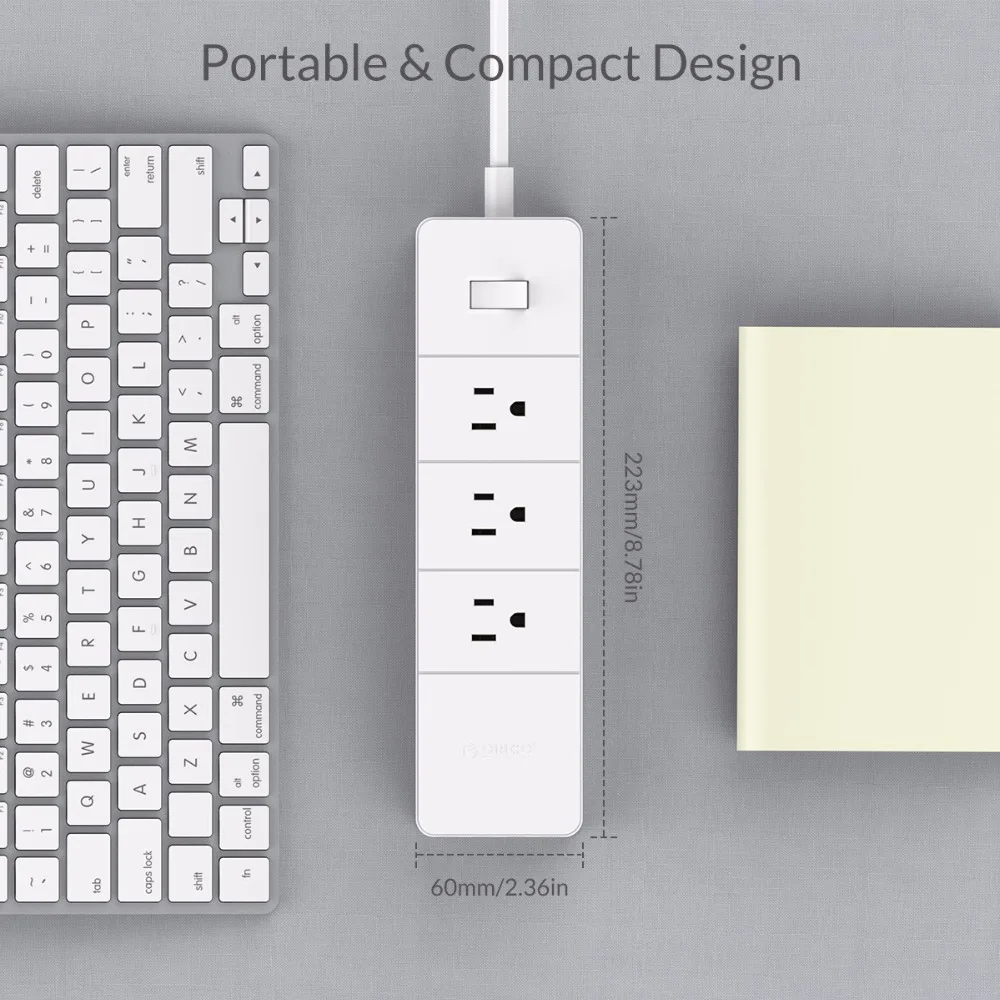 ORICO 4 USB Розетка с вилкой США защита от короткого замыкания огнестойкие материалы
