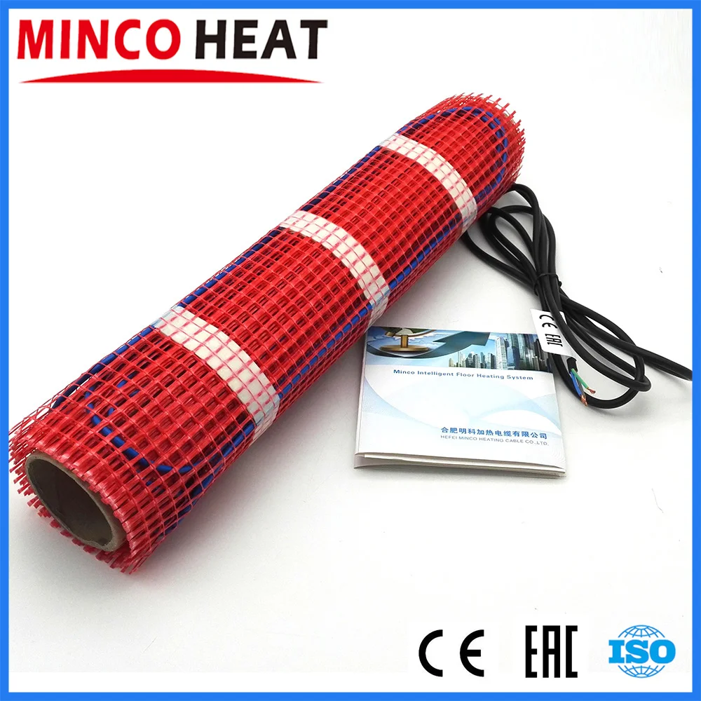Бренд Minco Heat водостойкий нагревательный коврик под плитку цементный напольный