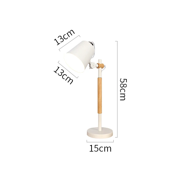 Современная Деревянная настольная лампа MDWEll в скандинавском Европейском стиле, настольная лампа для спальни, гостиной, деревянная настольная лампа - Цвет абажура: White Color