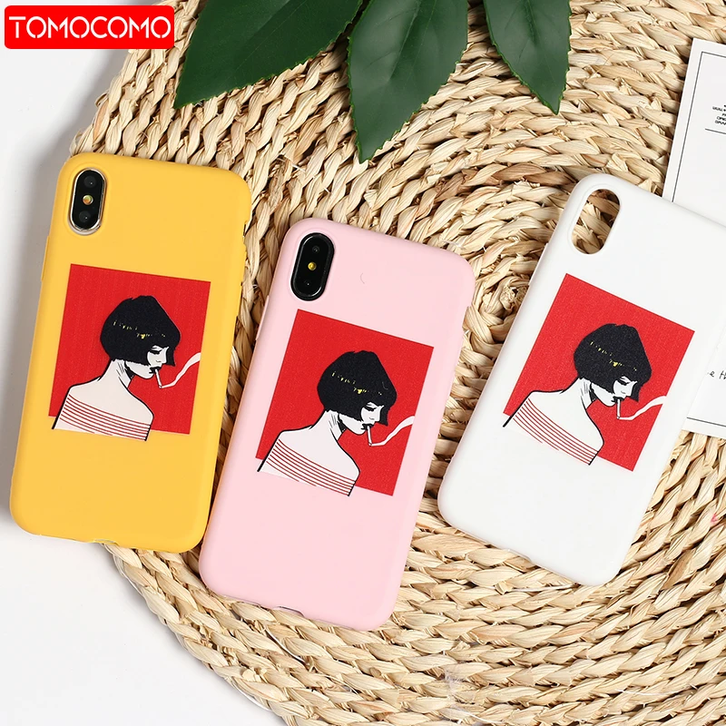 

ANIME One Punch Funny Girl Cute Cat Soft Silicone Matte Case Fundas Coque Cover For iPhone 11 Pro 8 8Plus X 7 7Plus X XR Xs Max