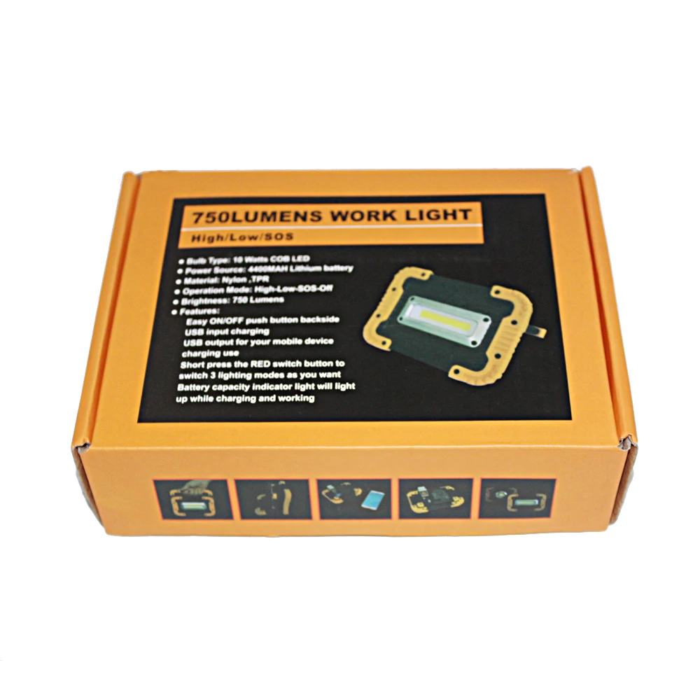 10 Вт COB портативный светильник s 4400mah перезаряжаемый походный фонарь led usb наружный