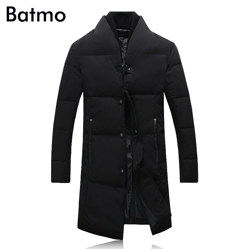 

Batmo 2017 new arrival winter high quality 95% white duck down Single Breasted business jacket men,plus-size M-5XL,Y17813