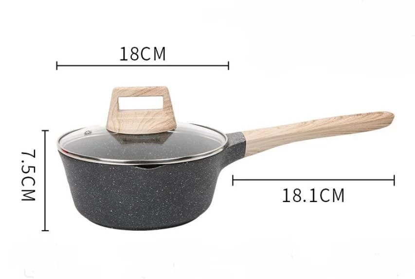 Meimanshi milk pot non-stick pan baby auxiliary cooking pan cooking noodles pot domestic mini pot hot milk pan bottom