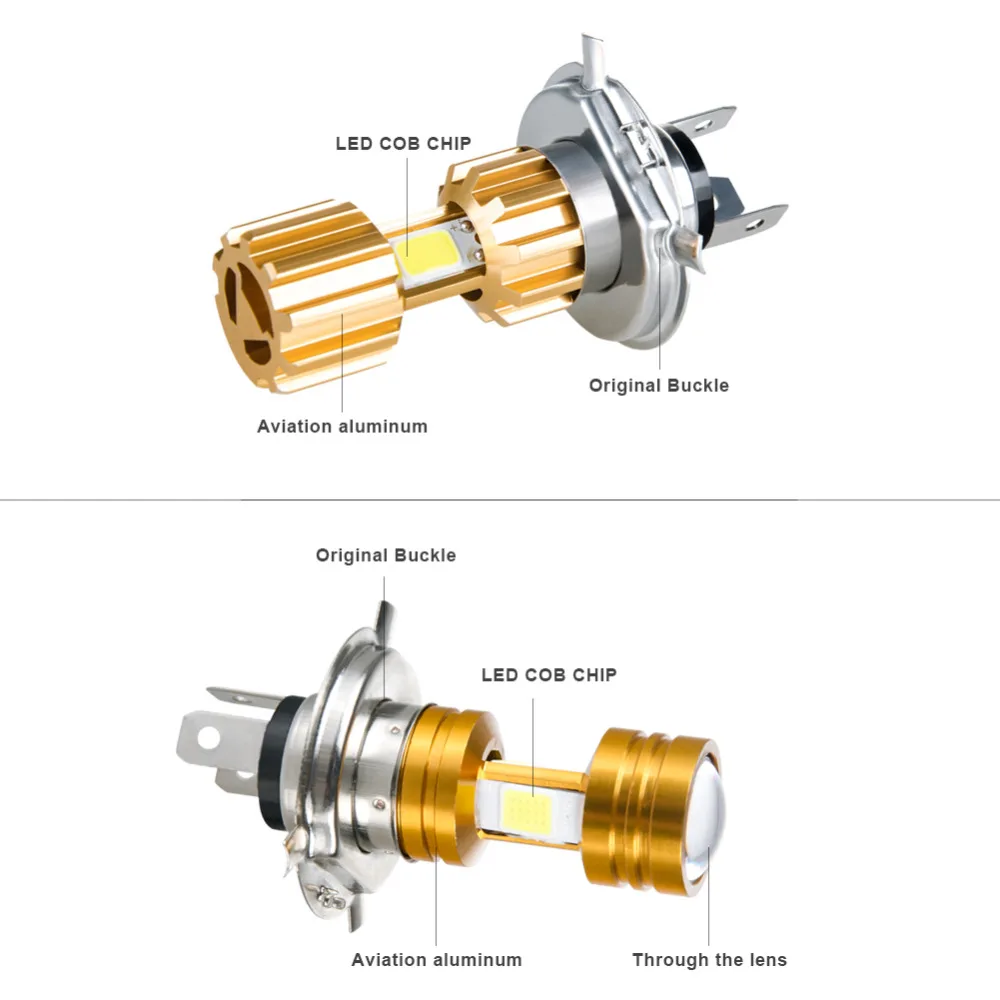 Avacom светодиодный H4 BA20D P15D мотоциклетные фары лампы 12V COB Чип 6500 к Супер Белый
