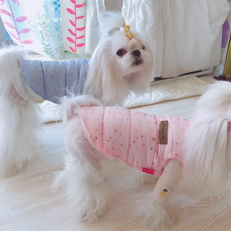 2018 Одежда для собак стеганые пальто для собак водоотталкивающая зимняя для домашней собаки куртка жилет розовый уютный теплый Pet Одежда