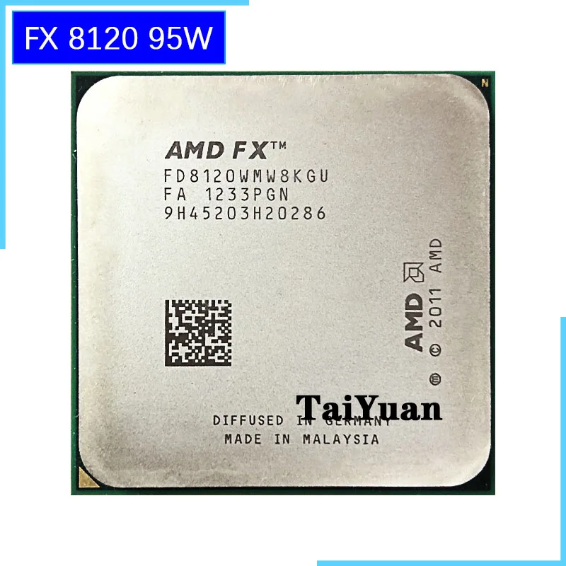 Процессор AMD FX-Series FX-8120 FX 8120 3,1 ГГц Восьмиядерный процессор 95 Вт FD8120WMW8KGU Socket AM3