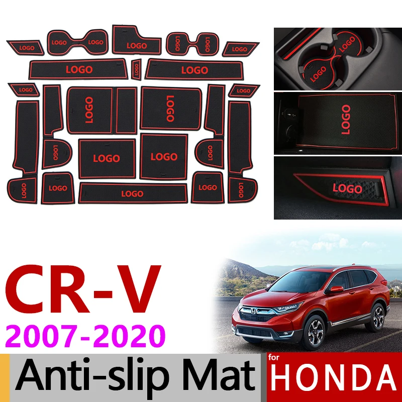 

Anti-Slip Rubber Gate Slot Cup Mat for Honda CR-V 2007-2011 2012 2013 2014 2015 2016 2017 2018 2019 CRV CR V Accessories Sticker