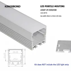 10 шт. 1 м монтажа u-образный алюминиевый светодиодный алюминиевый профиль для 20-24 мм светодиодный полосы света печатной платы светодиодный